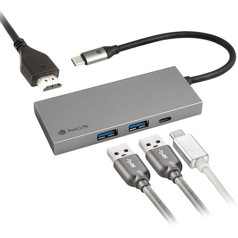 Base de Ligação USB Tipo C NGS Wonderdock4 Pro / 2xusb / 1xusb Tipo C DP / 1xhdmi 4K