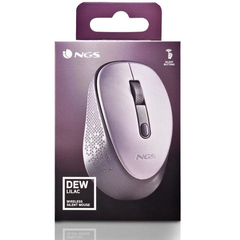 Rato sem Fios NGS Dew Lilac / Até 1600 DPI / Lilás