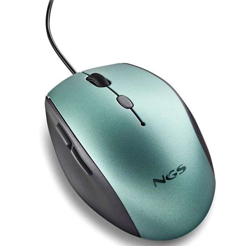 Rato Ergonómico NGS Moth Ice / Até 1600 DPI / Verde Gelo