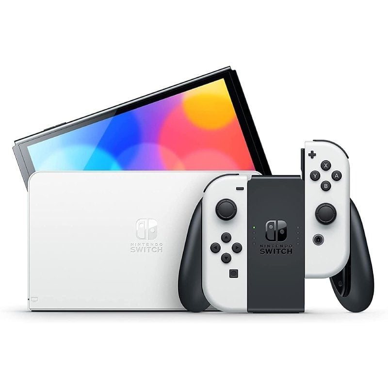 Nintendo Switch OLED Versão Branca / Inclui Suporte / 2 Comandos Joy-con