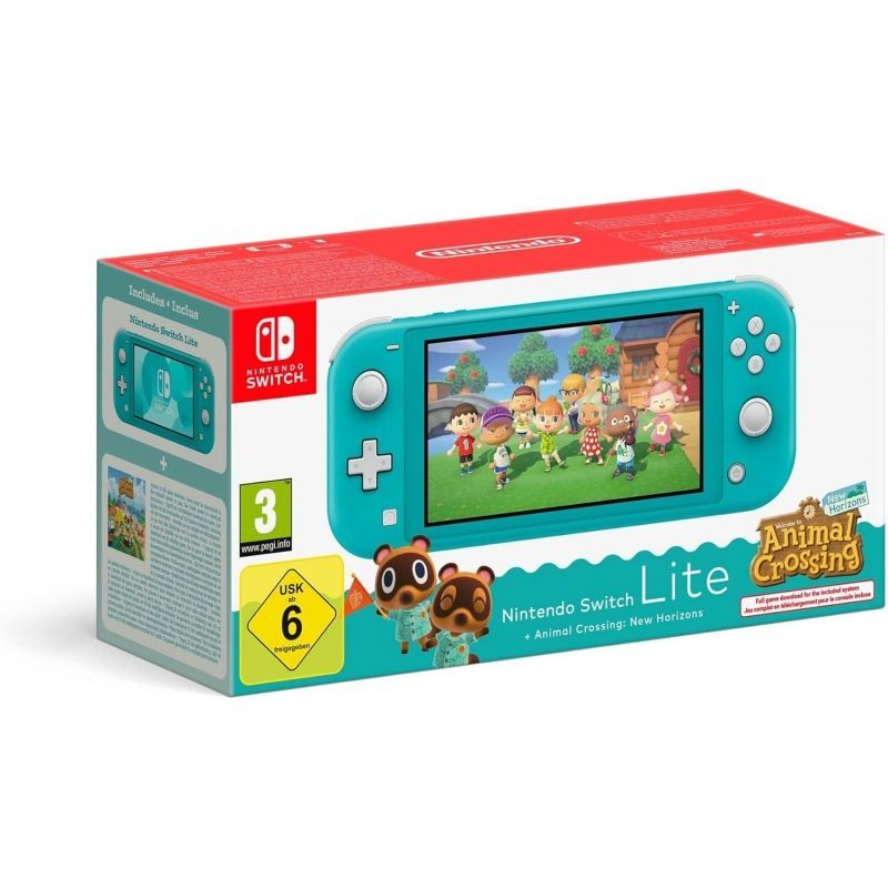 Nintendo Switch Lite Azul Turquesa + Jogo Nintendo Animal Crossing New Horizons