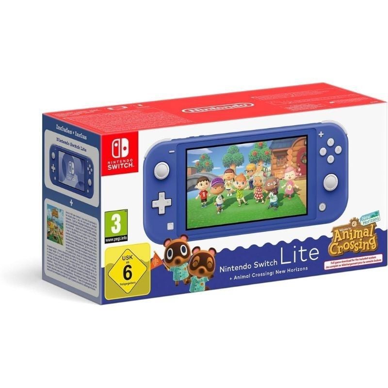 Nintendo Switch Lite Azul + Jogo Nintendo Animal Crossing New Horizons