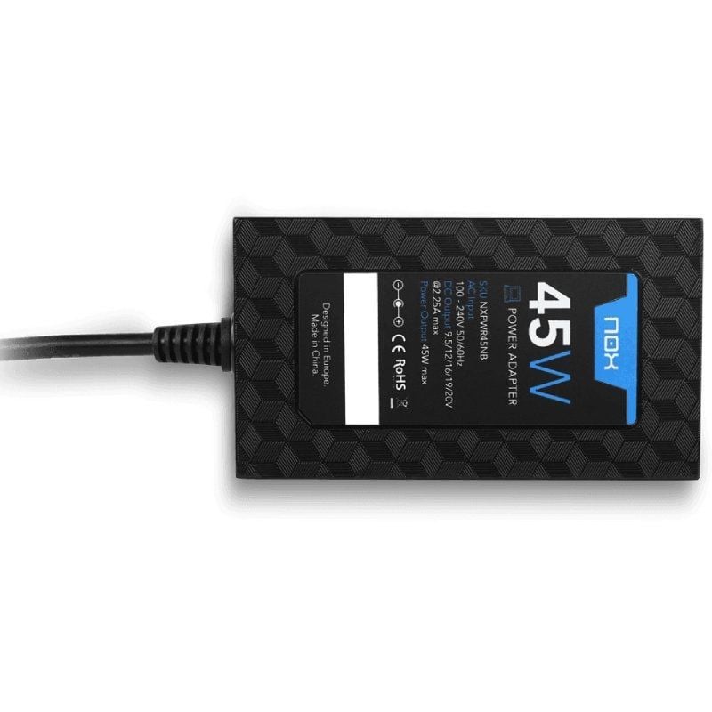 Carregador para Computador Portátil Nox 45W / 45W / Automático / 9 Conectores / Tensão 9-20v