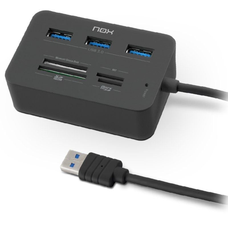 Leitor USB Hub 3.0 Nox One / 3xusb / 1x Leitor de Cartões