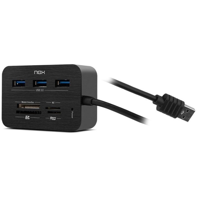 Leitor USB Hub 3.0 Nox One / 3xusb / 1x Leitor de Cartões