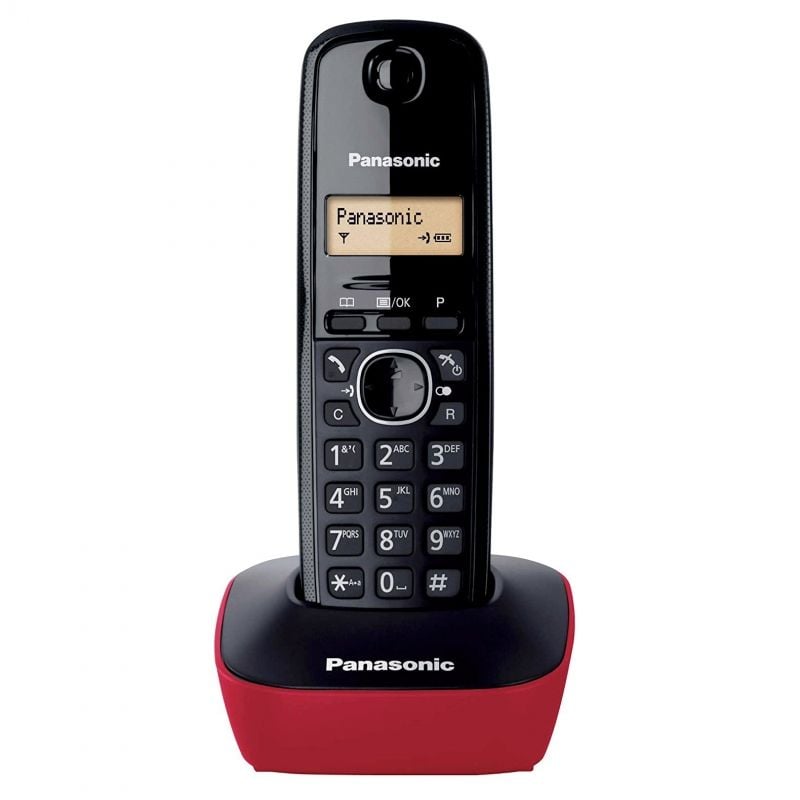 Telefone sem Fios Panasonic Kx-tg1611 / Preto e Vermelho