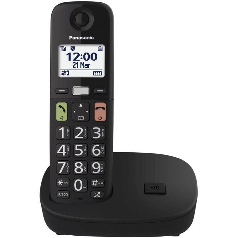 Telefone sem Fios Panasonic Kx-tgu112exb / Embalagem DUO / Preto