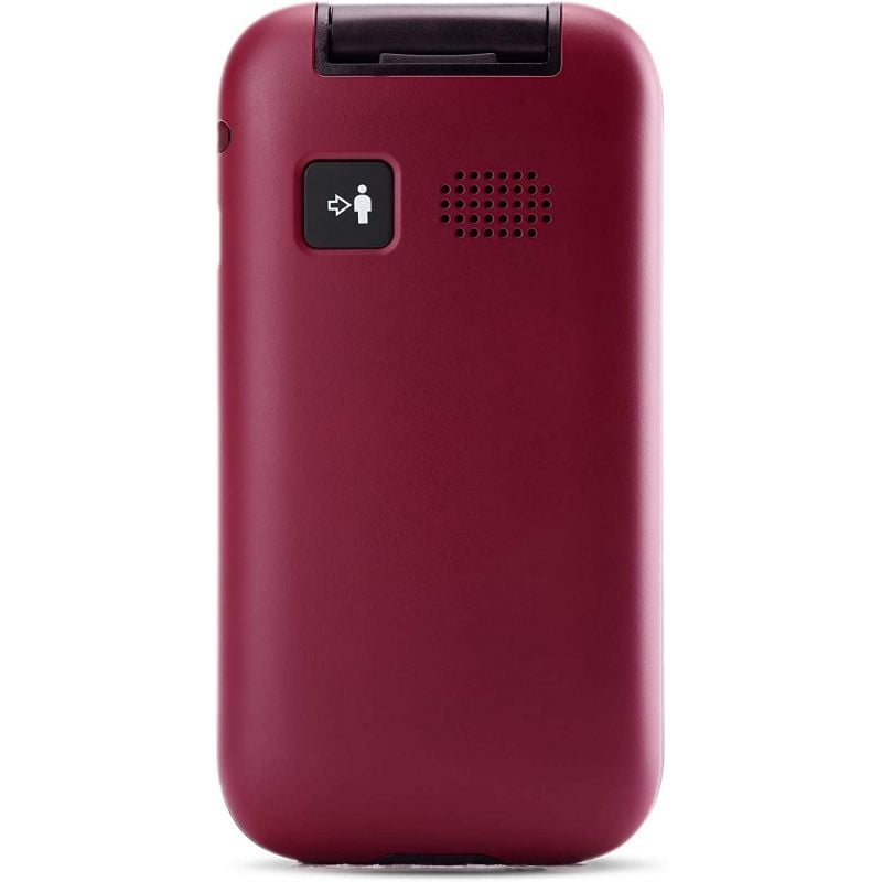Telemóvel Panasonic Kx-tu400exr para Seniores / Vermelho Maroon