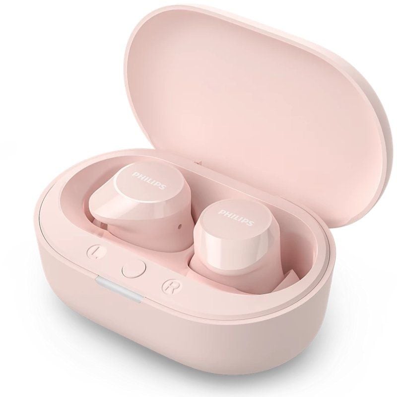 Auricular Bluetooth Philips TAT1209 com Estojo de Carregamento / 6h de Autonomia / Rosa