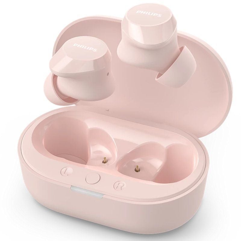 Auricular Bluetooth Philips TAT1209 com Estojo de Carregamento / 6h de Autonomia / Rosa