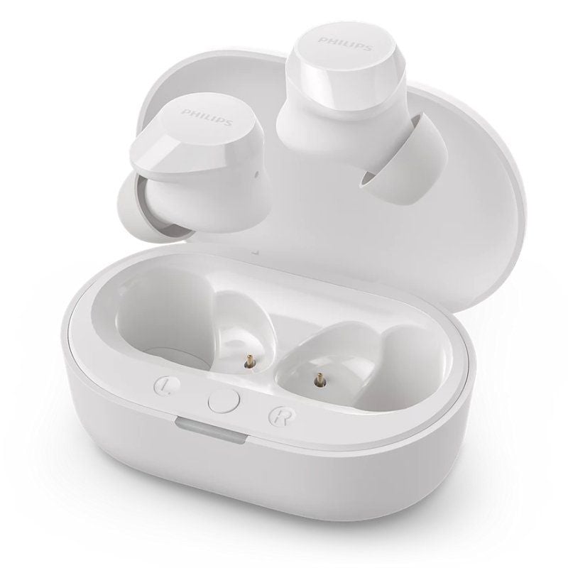 Auricular Bluetooth Philips TAT1209 com Estojo de Carregamento / 6h de Autonomia / Branco