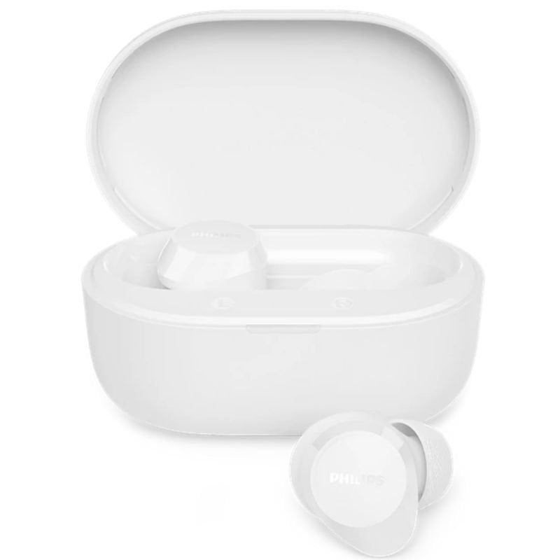 Auscultadores Bluetooth Philips TAT1300WT com Estojo de Carregamento / Autonomia de 6 Horas / Branc…