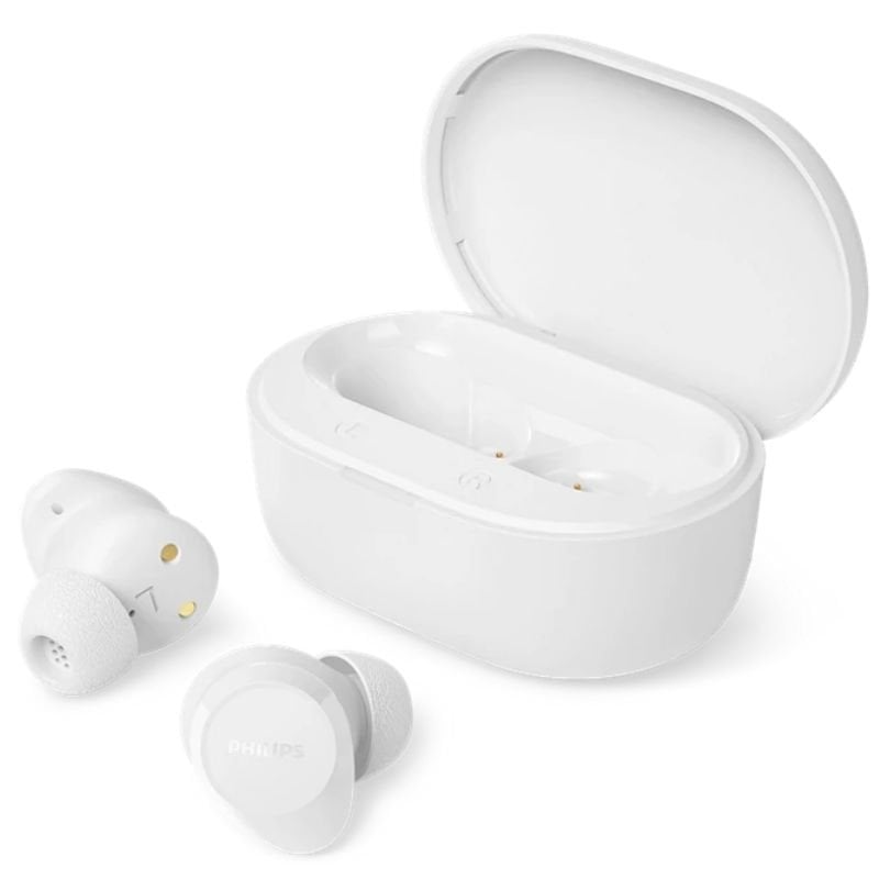 Auscultadores Bluetooth Philips TAT1300WT com Estojo de Carregamento / Autonomia de 6 Horas / Branc…