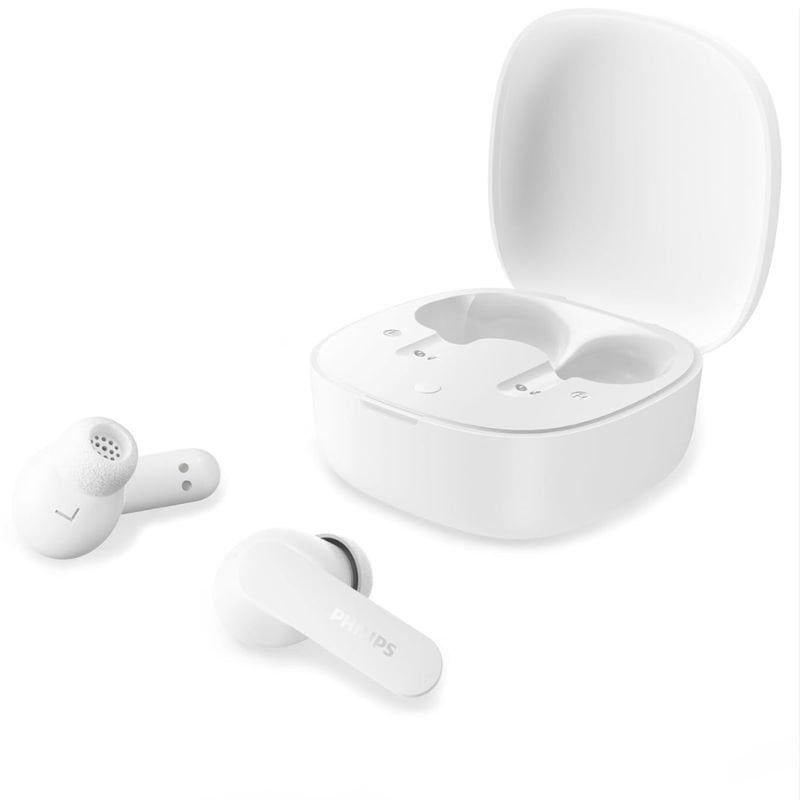 Auscultadores Bluetooth Philips TAT2100WT com Estojo de Carregamento / Autonomia de 8 Horas / Branc…