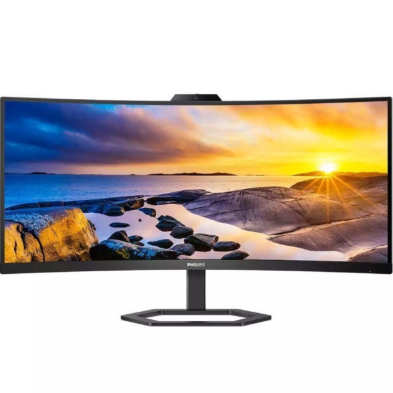 Philips 34E1C5600HE 34" / WQHD / Webcam / Multimédia / Ajustável em Altura / Preto Monitor Profissi…