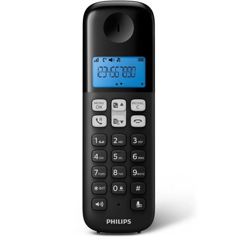 Telefone sem Fios Philips D1611B / 34 / Preto