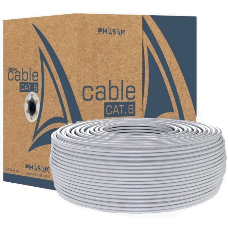 Phasak PHR 6100 Cat.6 / 100m RJ45 UTP Phasak PHR 6100 Cat.6 / 100m Tambor de Cabo