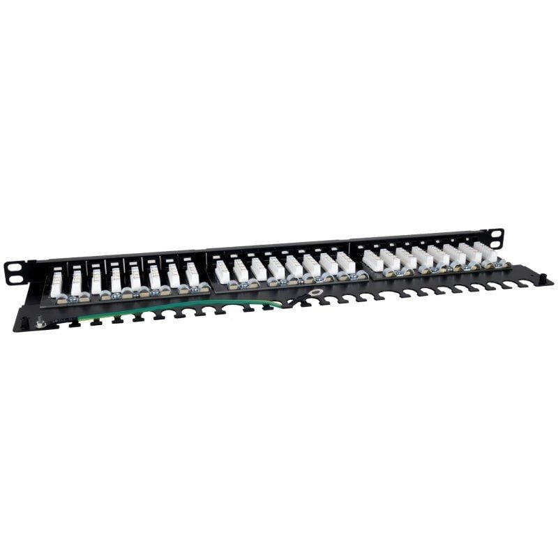 Phasak PU 4811 Patch Panel / 24 Portas / Cat.6a / Altura 0.5u