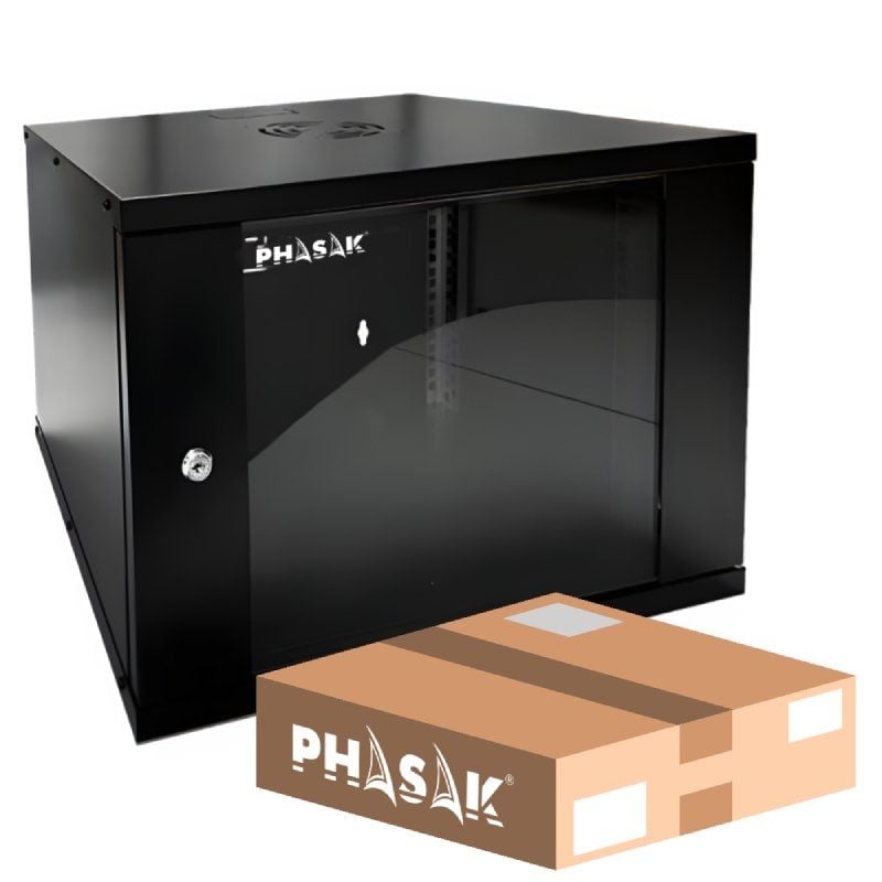 Phasak PHO 2009D / 19" / 9U de Altura Armário para Montagem em Parede