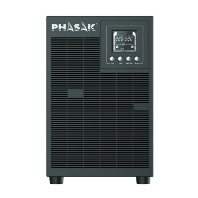 UPS Online Phasak 3000 VA Online LCD / 3000va-2700w / 4 Saídas / Formato Torre