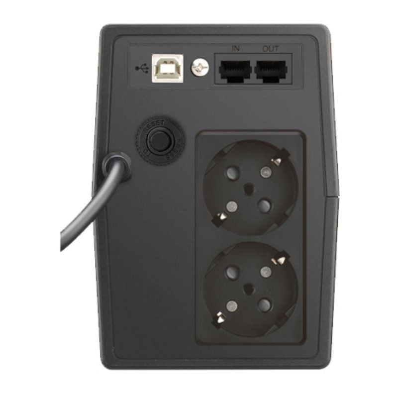 UPS Interactiva de Linha LCD Phasak 650 VA / 650VA / 2 Saídas / Formato de Torre