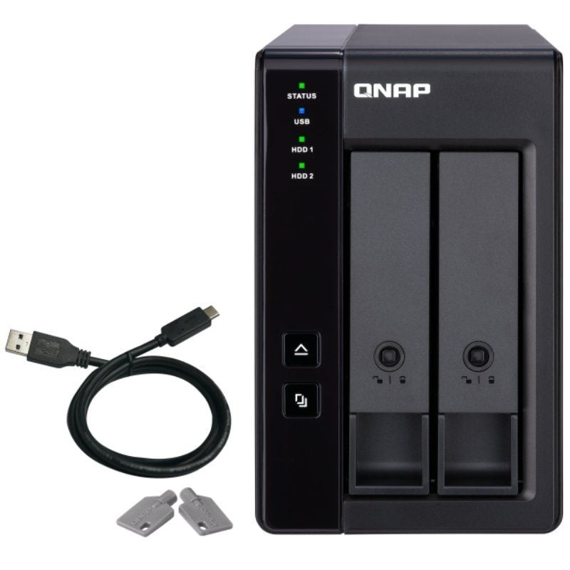 DAS QNAP Tr-002 / 2 Compartimentos 3,5"- 2,5" / Formato de Torre