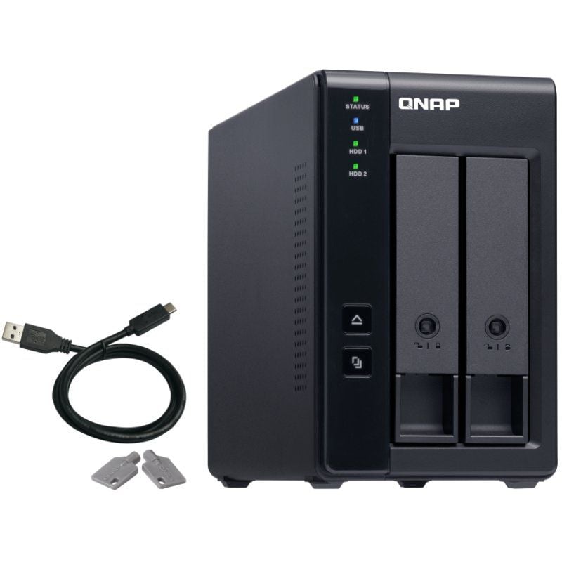 DAS QNAP Tr-002 / 2 Compartimentos 3,5"- 2,5" / Formato de Torre