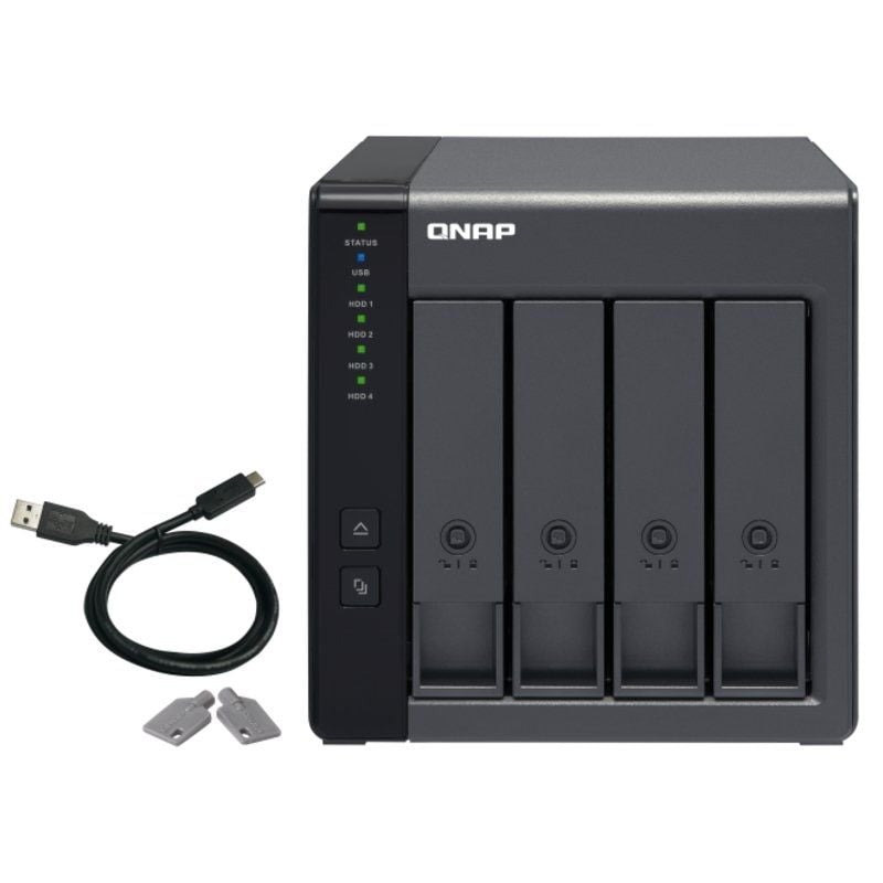 DAS QNAP Tr-004 / 4 Compartimentos 3,5"- 2,5" / Formato de Torre