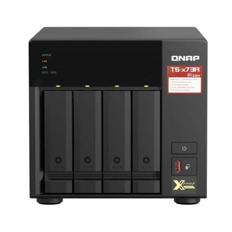 QNAP Ts-473a-8g NAS / 4 Compartimentos 3,5"- 2,5" / 8GB DDR4 / Formato de Torre