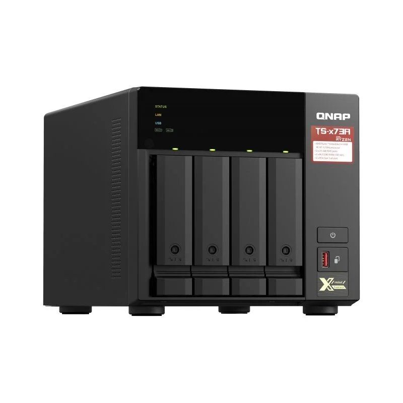 QNAP Ts-473a-8g NAS / 4 Compartimentos 3,5"- 2,5" / 8GB DDR4 / Formato de Torre