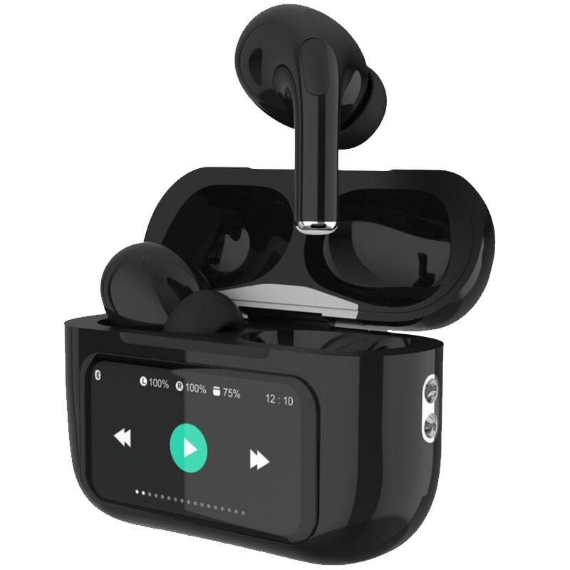 Auscultadores Qubo Bluetooth Tws-400bk com Estojo de Carregamento / Autonomia 4h / Preto