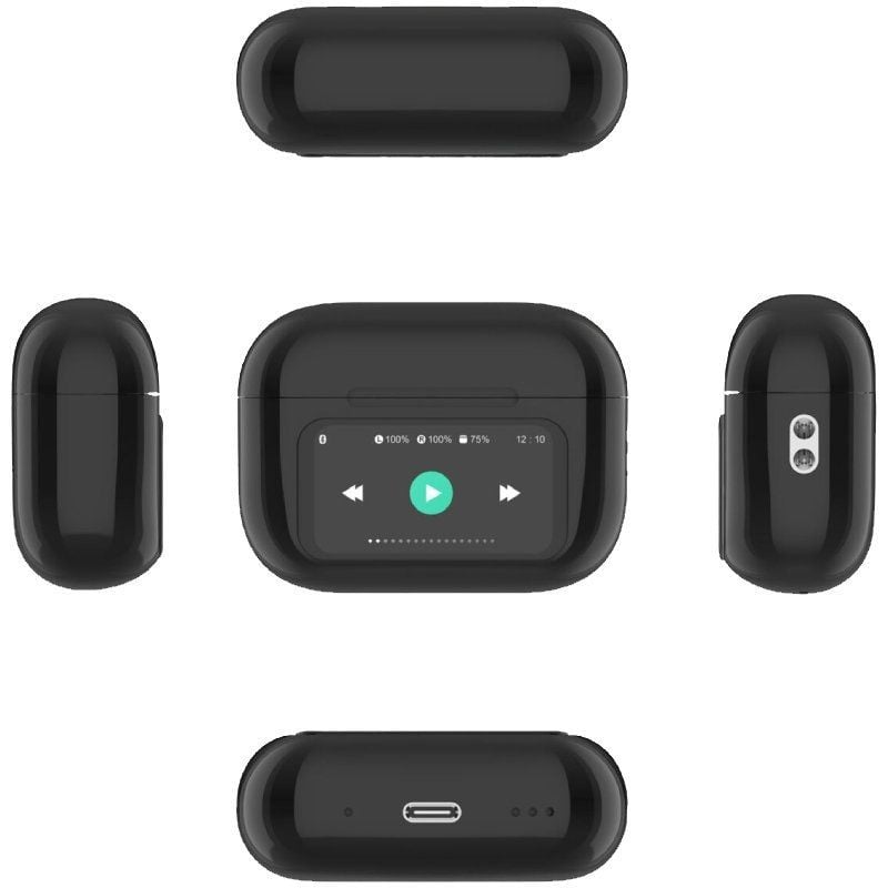 Auscultadores Qubo Bluetooth Tws-400bk com Estojo de Carregamento / Autonomia 4h / Preto