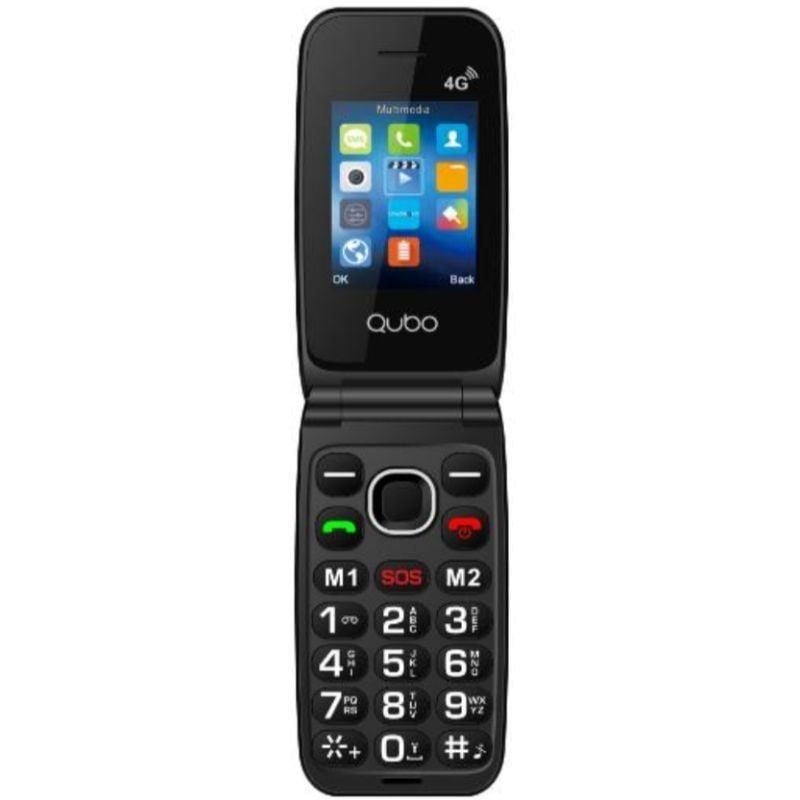 Telemóvel Qubo NEO2 NW BK 4G para Seniores / Preto