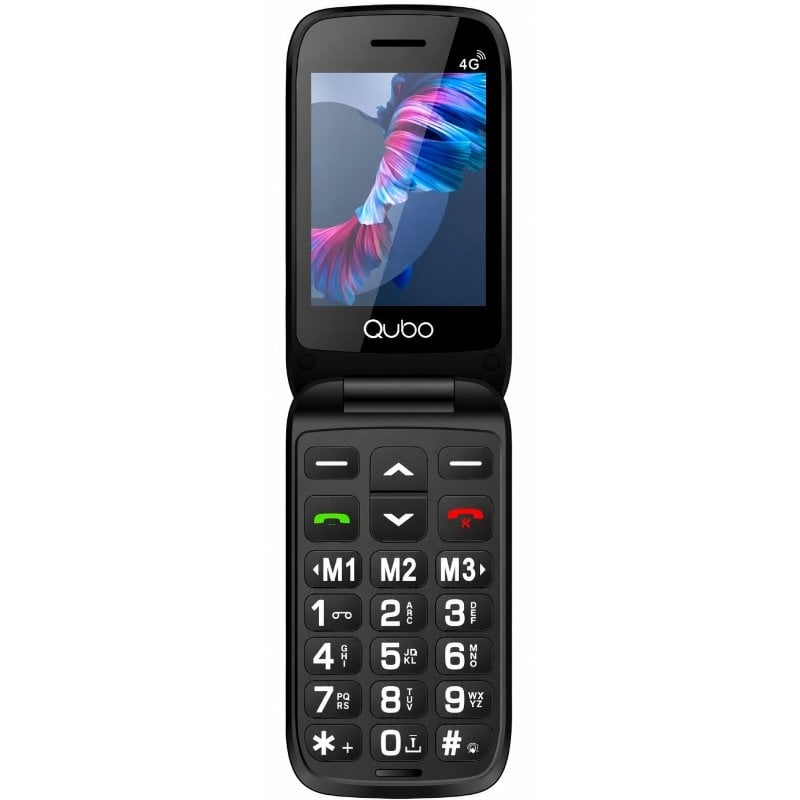 Telemóvel Qubo P-221bkc 4G para Idosos / Preto