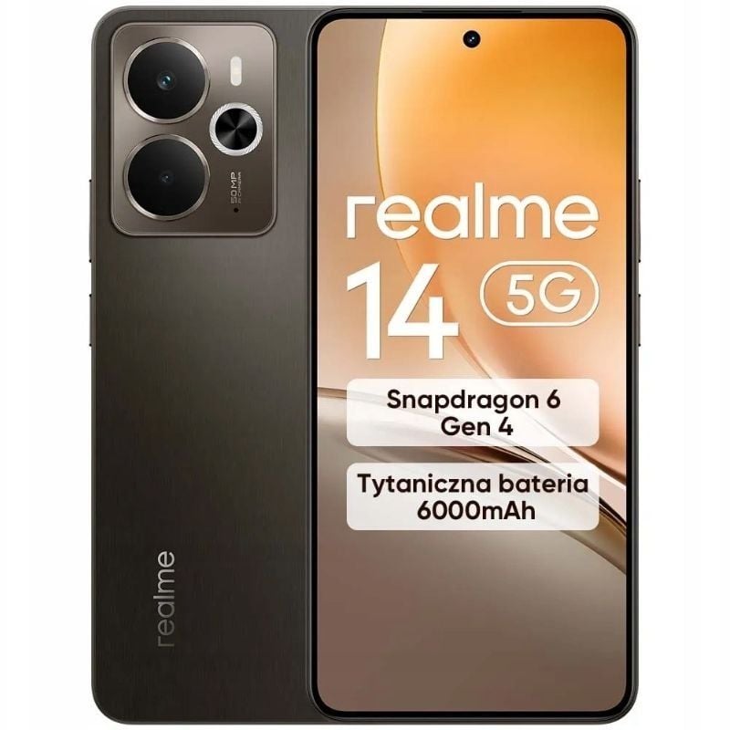 Smartphone Realme 14 8GB / 256GB / 6.74" / 5G / Castanho Titânio
