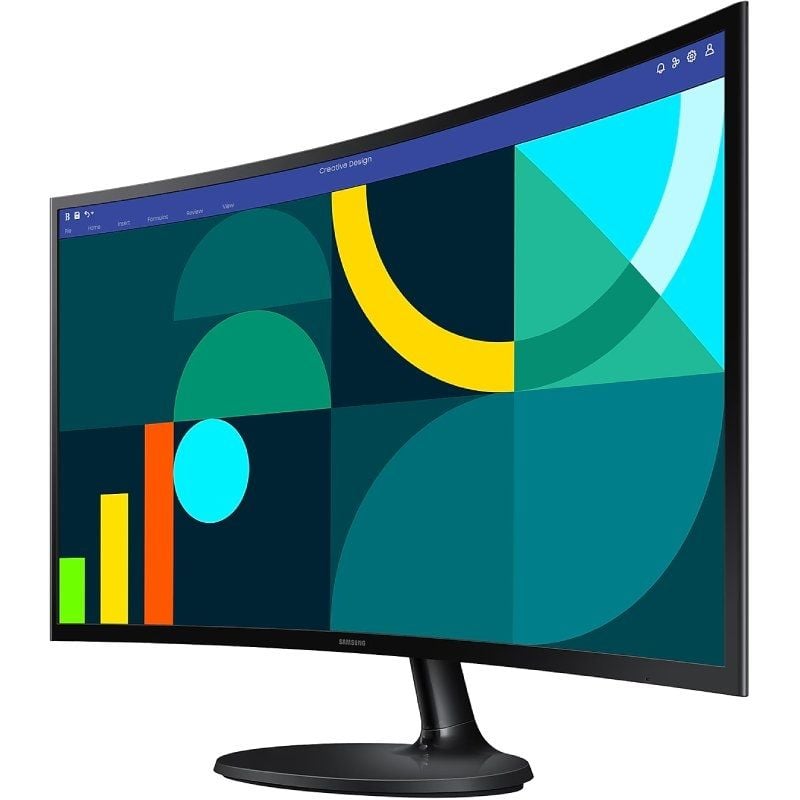 Monitor Profissional Curvo Samsung Essential Monitor S3 S36GD S27D360GAU / 27" / Full HD / Preto