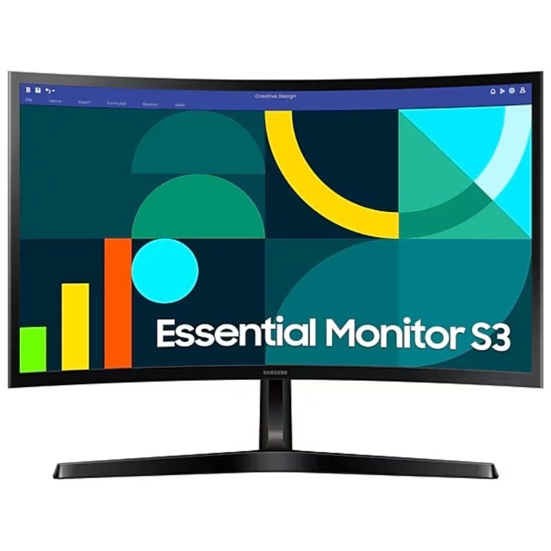 Monitor Curvo Samsung Essential Monitor S3 S27D366GAU / 27" / Full HD / Preto