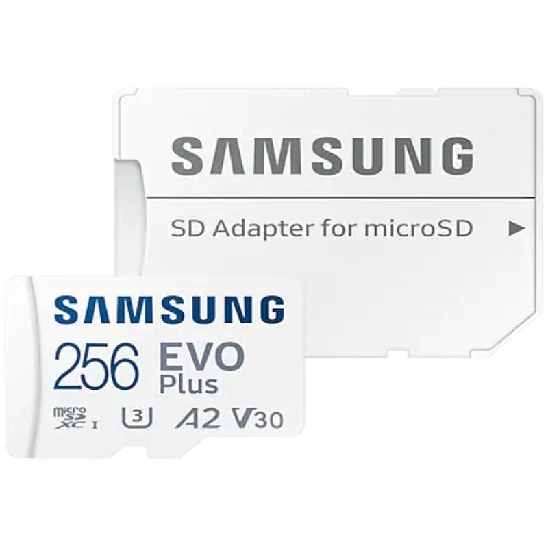 Cartão de Memória Microsd XC Samsung EVO Plus 2023 de 256 GB com Adaptador / Classe 10 / 160 Mbs