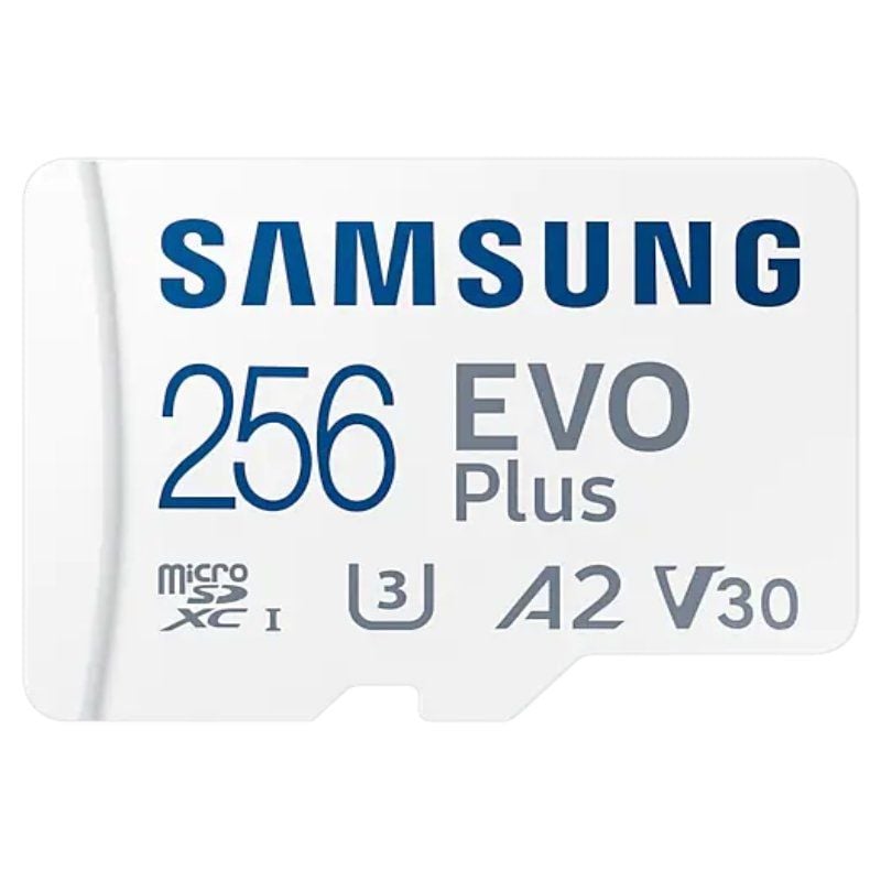 Cartão de Memória Microsd XC Samsung EVO Plus 2023 de 256 GB com Adaptador / Classe 10 / 160 Mbs