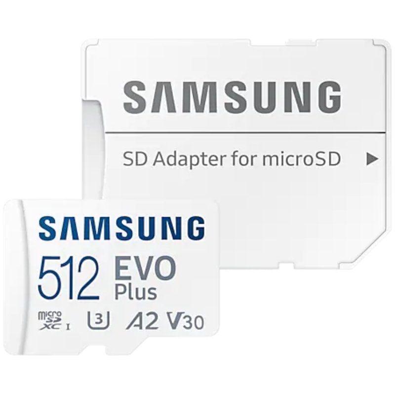 Cartão de Memória Microsd XC Samsung EVO Plus 2023 de 512GB com Adaptador / Classe 10 / 160mbs