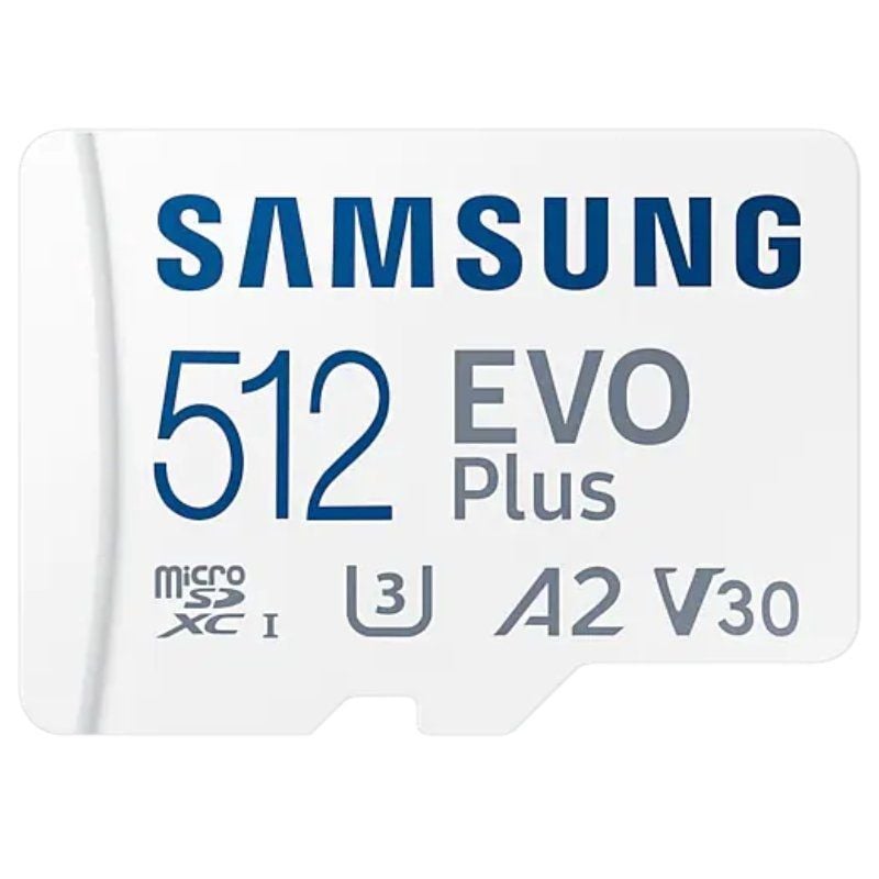 Cartão de Memória Microsd XC Samsung EVO Plus 2023 de 512GB com Adaptador / Classe 10 / 160mbs