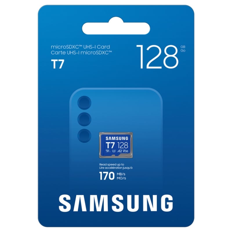 Cartão de Memória Samsung P7 de 128 GB Microsd XC / Classe 10 / 170 MB / S