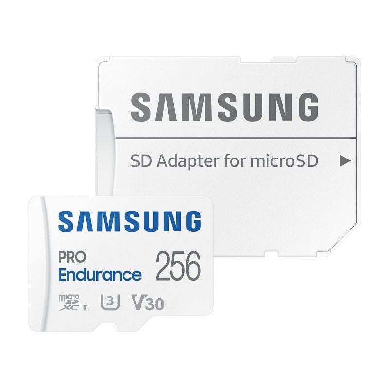 Cartão de Memória Microsd XC Samsung Pro Endurance 256GB com Adaptador / Classe 10 / 100mbs