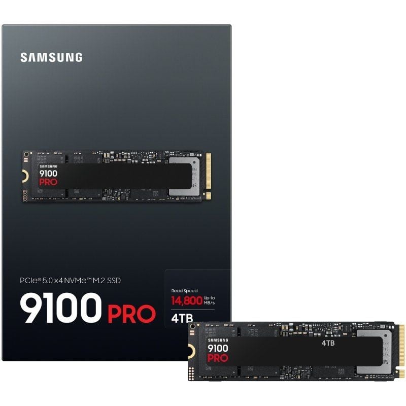 SSD Samsung 9100 PRO 4TB / M.2 2280 PCIe Gen5 / Capacidade Total
