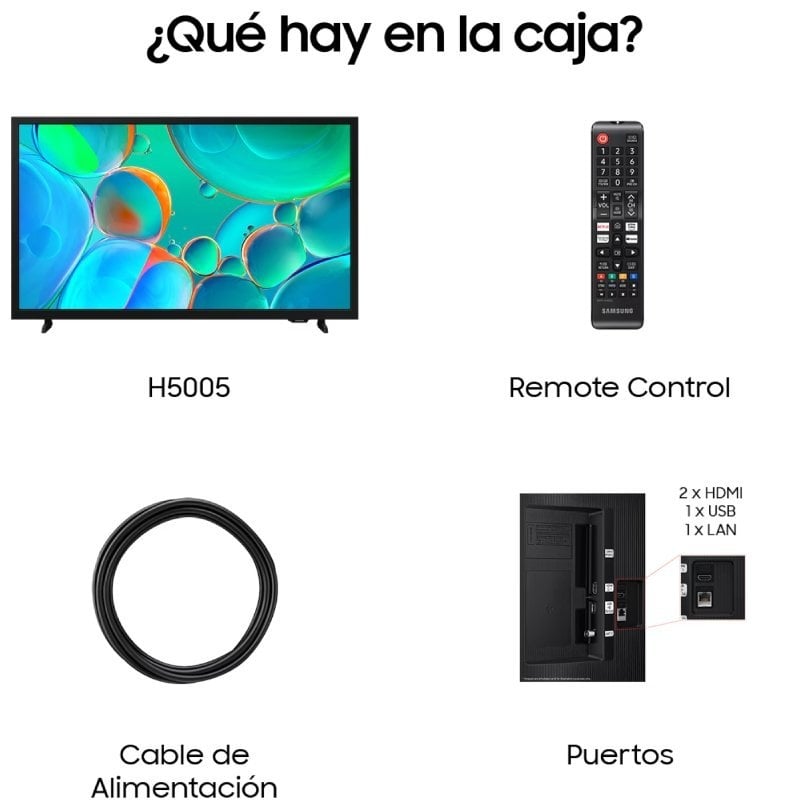 TV Samsung H5005 TU32H5005FK 32" / HD / Smart TV / Wifi
