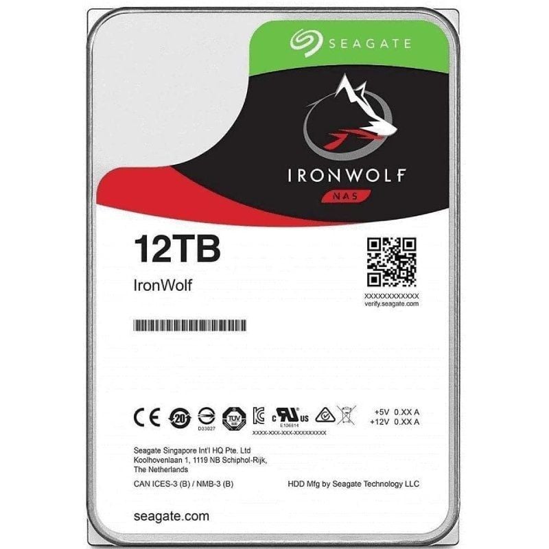 Disco Rígido para NAS Ironwolf da Seagate ST12000VN0008 12 TB / 3,5" / SATA III / 256 MB
