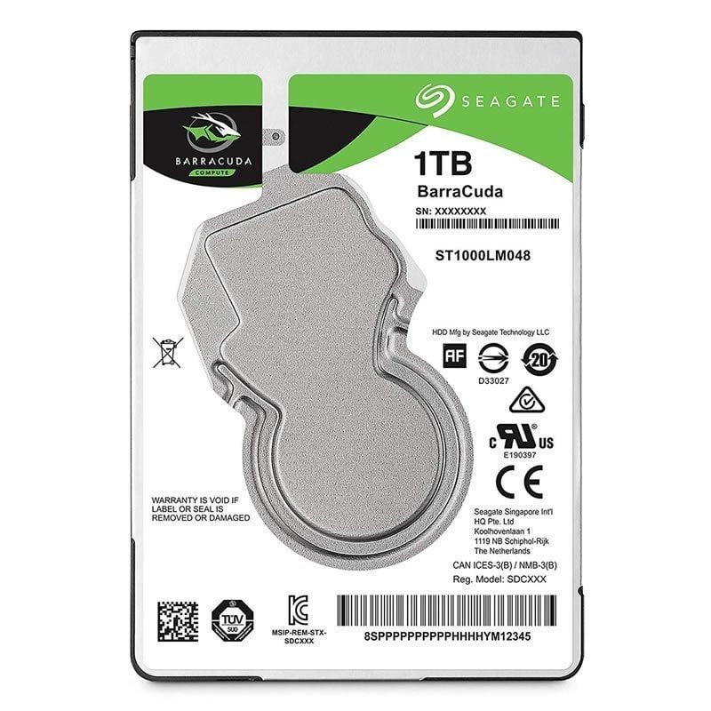 Unidade de Disco Rígido Seagate Barracuda 1TB / 2,5" / SATA III / 128MB