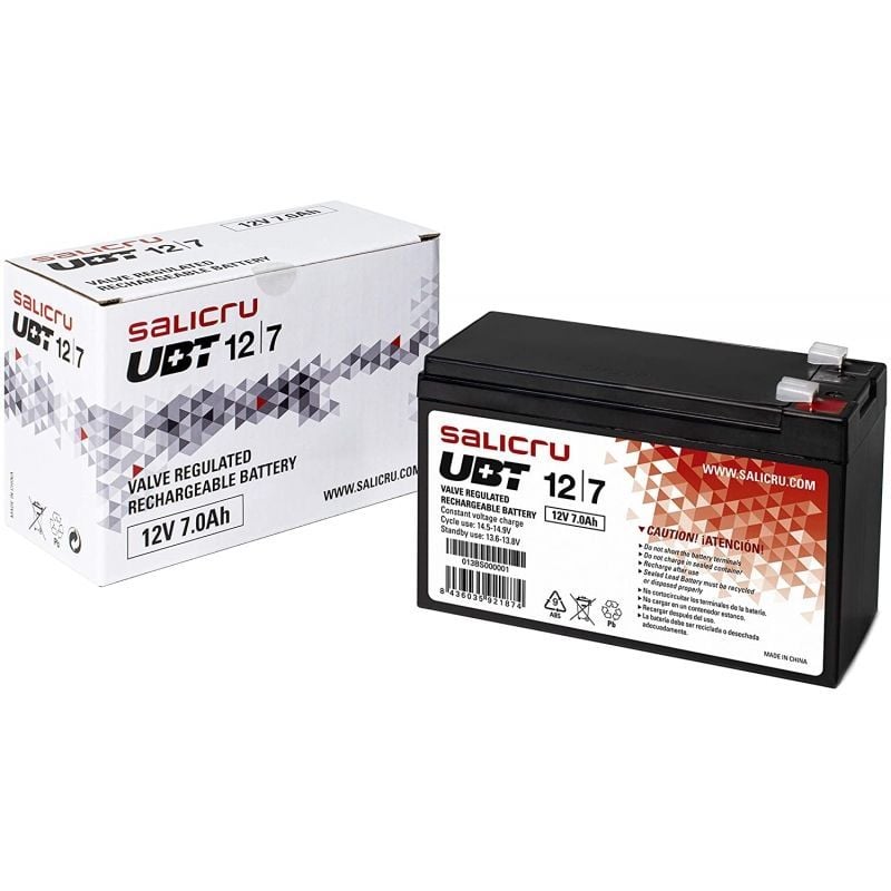 Bateria Salicru UBT 12 / 7 V2 Compatível com a UPS Salicru de Acordo com as Especificações