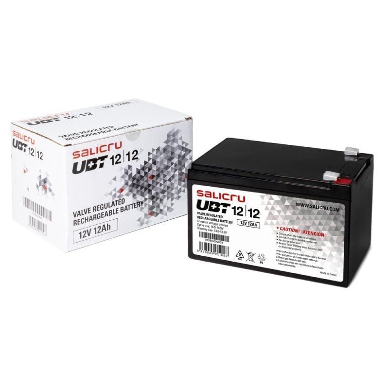 Bateria Salicru UBT 12 / 12 Compatível com a UPS Salicru de Acordo com as Especificações.