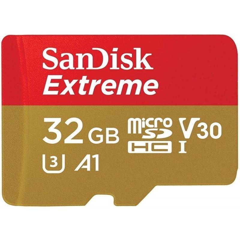Cartão de Memória Sandisk Extreme 32GB Microsd HC Uhs-i com Adaptador / Classe 10 / 100mbs